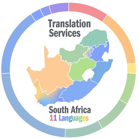 Map of South Africa with Official Languages