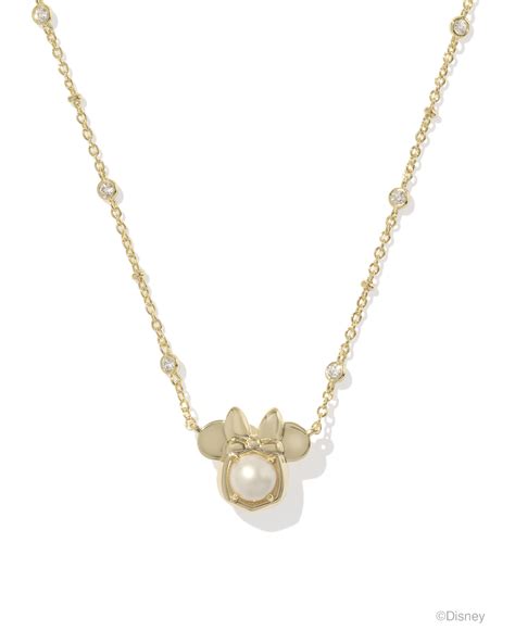 Disney | Kendra Scott Gold Minnie Mouse Short Pendant Necklace in ...