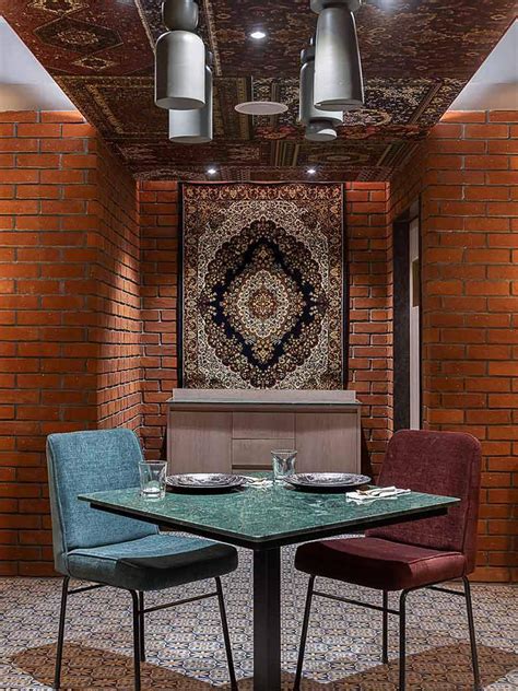 This Mid-century cafe redefines the use of pattern and texture ...