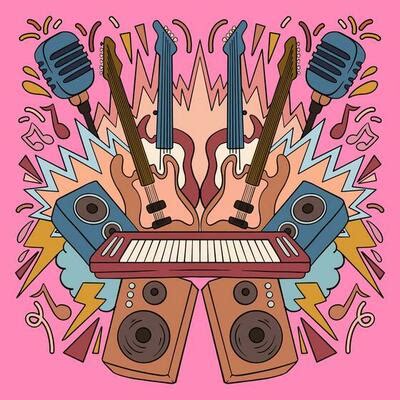 Pop Art Music 的图像结果