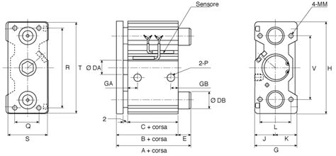 EMGQM20-20 SMC | SMC Pneumatic Guided Cylinder - 20mm Bore, 20mm Stroke ...