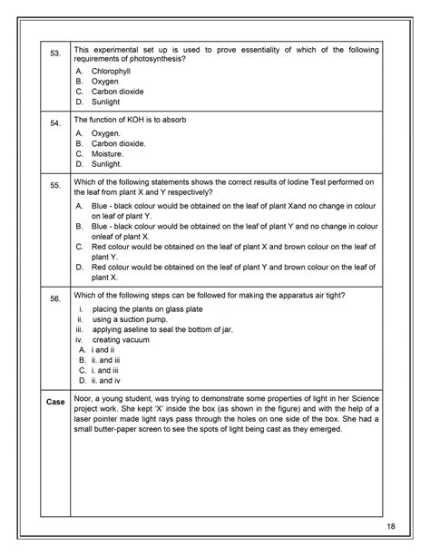 CBSE Class 10 Science sample paper in MCQ format with solutions - India ...