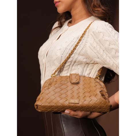 Buy Inc.5 Womens Khaki Woven Sling Bag Online