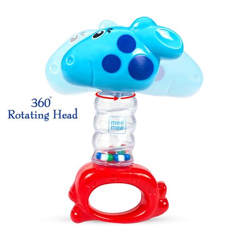 BPA Free 360° Rotating Rattle - Blue | Mee Mee – MeeMee.in