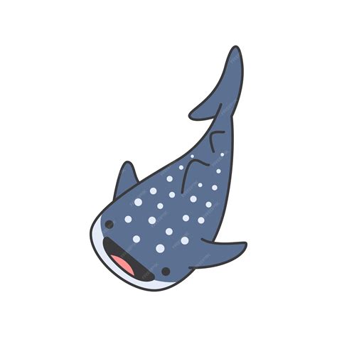 Premium Vector | Whale shark cute cartoon character hand drawn vector ...