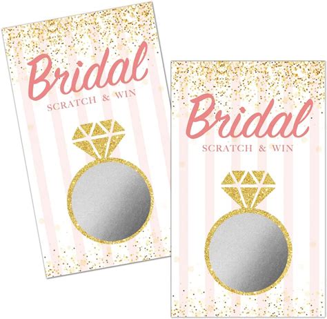 Buy Hafhue 50 Pack Bridal Shower Scratch Off Game for Country Wedding ...