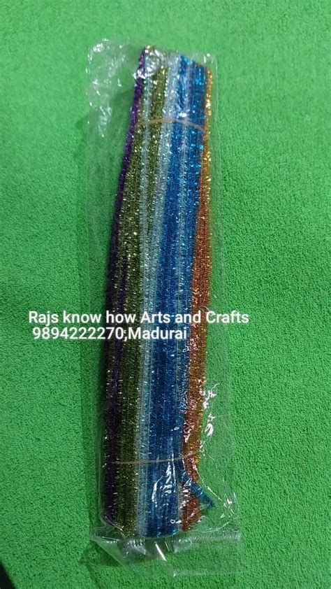 Glitter Pipe Cleaner -1pack of 100 piece – KnowHowArtCraft