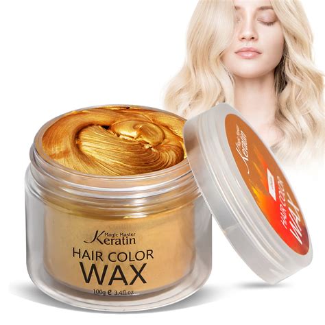 Buy Temporary Hair Color Wax Golden, Magic Master Keratin Hair Dye ...