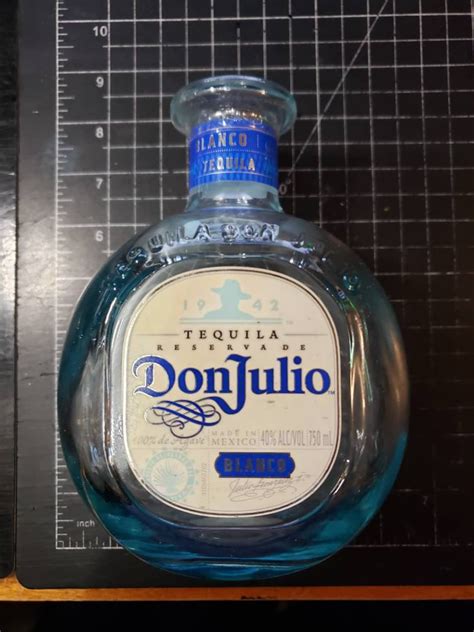 Don Julio Blanco Blue Glass Tequila Bottle - Empty- 750ml Size - Free ...