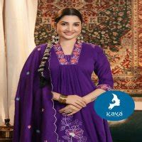 KAYA CRYSTAL WHOLESALE MUL CHANDERI FULL STITCH ANARKALI CONCEPT 3 PCS ...