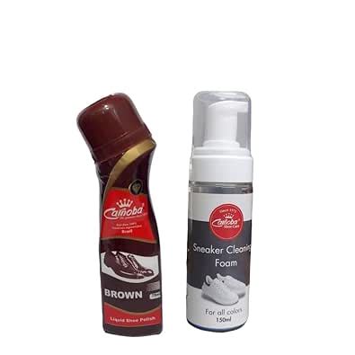 Buy Carnoba Liquid Shoe Polish 75ml Black Sneaker Cleaning Foam 150ml ...