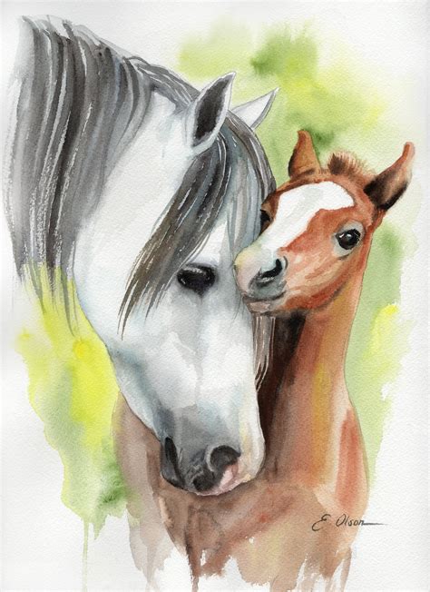 Watercolor Horse Paintings