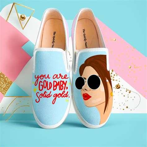 Buy latest Slipons for women | Golden Girl Slipons - The Quirky Naari