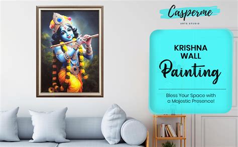 Casperme Krishna Photo Frame Painting For home and Wall Decoration Big ...