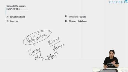 [Video] Complete the analogy. SOAP : RINSE :: __________ - - CMAT 2018 ...