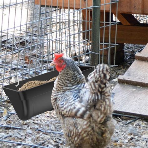 Chicken Feeder Waterer,Hanging or Screw-in Fence Feeder with Clips,4 ...