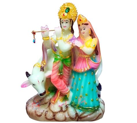 Buy Sai Amrut S A Gifts Resin Glowing Radium Radha Krishna Hindu God ...