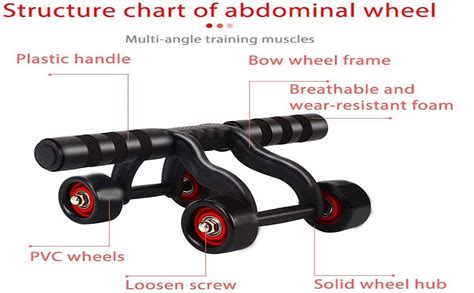 LAFILLETTE Ab Wheel Fitness Equipment - 4 Wheels Innovative Ergonomic ...