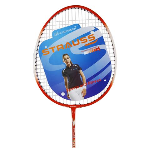 Strauss Power 300 Badminton Racquet, Pack of 1 with Cover (Black/Red ...