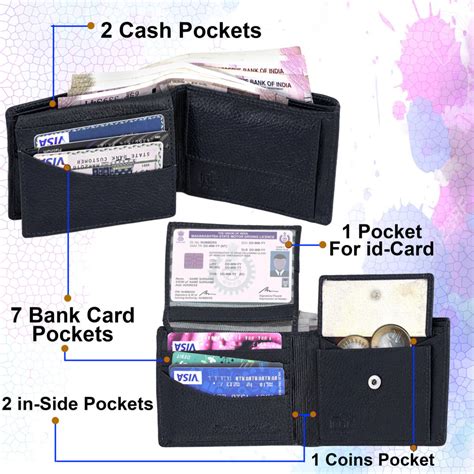 Nisun RFID Protected Blue Genuine Leather Men’s Wallet (NS0101- Blue ...