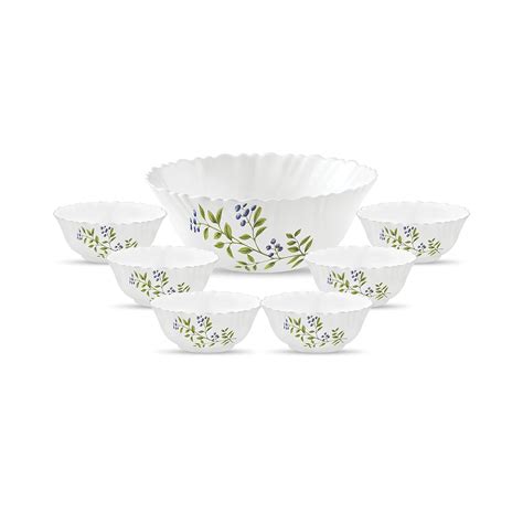 Buy La Opala Novo Collection Opal Glass Crockery | Gift Set of 7 ...