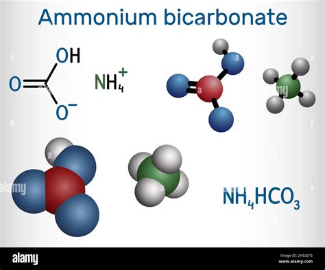 Ammonium bicarbonate, NH4HCO3, bicarbonate of ammonia, ammonium ...