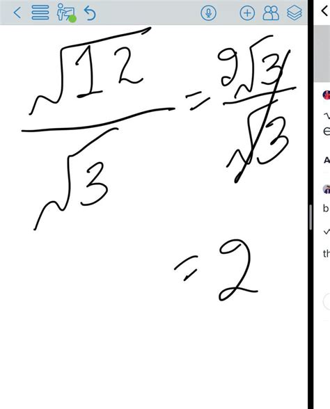 √12/√3 is equal to.......step by step explanation plzzz..... - Brainly.in