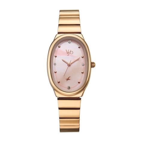 Fastrack Vyb 6.0 Enigma Quartz Pink Mother of Pearl Oval Dial Women's ...