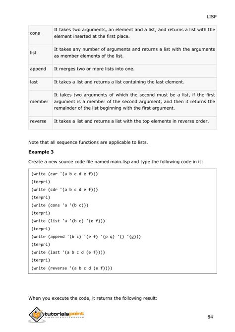 Common Lisp Tutorial 的图像结果