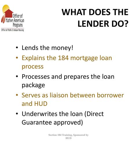 SECTION 184 INDIAN HOUSING LOAN GUARANTEE PROGRAM - ppt download