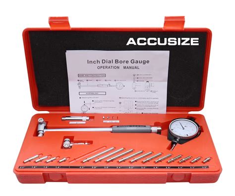 Accusize Industrial Tools Dial Bore Gauge Set, 1.4-6 inch Measuring ...