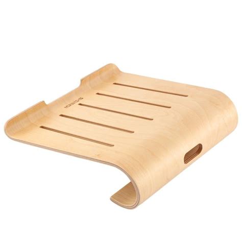 SamDi Artistic Wood Grain Walnut Desktop Heat Radiation Holder Stand C ...