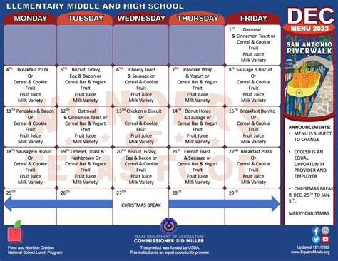 Menus | Crockett County CCSD