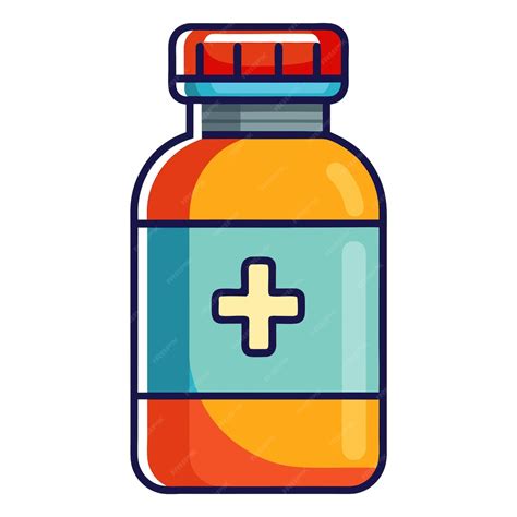 Medicine bottle clipart cartoon style vector illustration | Premium AI ...