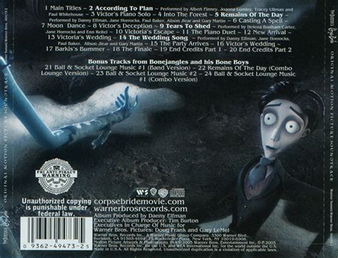 Image result for Corpse Bride 2005 Soundtrack