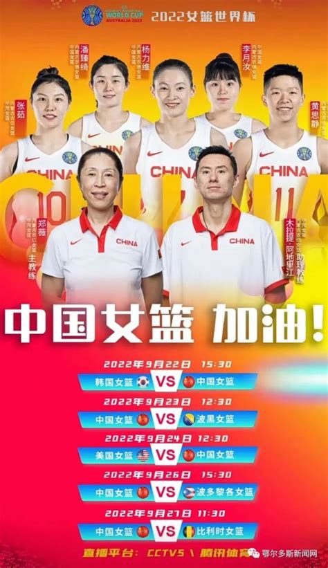 内蒙古7名队员教练入列！中国女篮出征世界杯_腾讯新闻