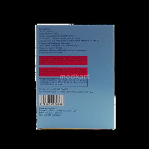 INSUGEN R PENFILL 3 ML: Uses, Side Effects, Price and Generic ...