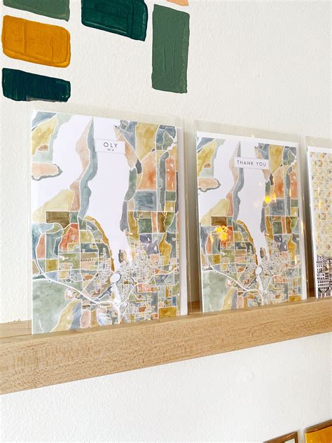 OLY Olympia Washington Watercolor Map - city nickname greeting card ...