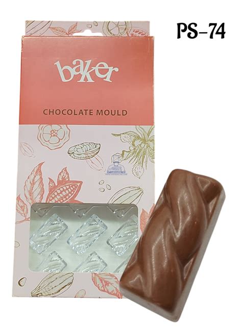 CAKE DECOR™ Regular Bakers 21-Cavity Polycarbonate Swirl Bar Chocolate ...