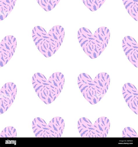 Cheetah Leopard Animal Skin Heart Seamless Pattern Stock Vector Image ...