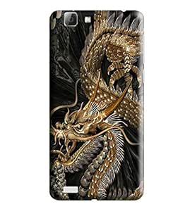 Hi-Me Designer Phone Back Case Cover Vivo V1 Max ( Golden Lone Luck ...