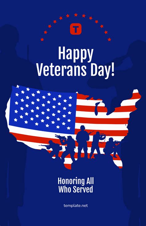 Free Veterans Day Poster Templates, Editable and Printable