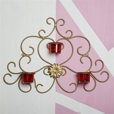 Buy HOME SPARKLE Metal and Glass Multi Wall Votive Holder from Home ...