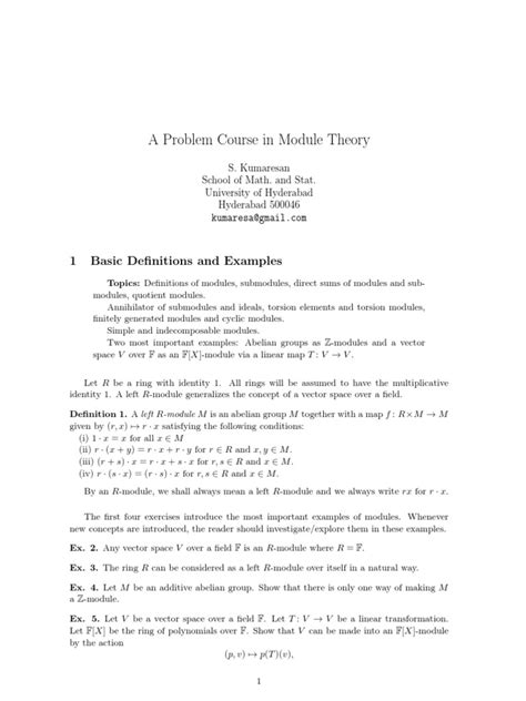 Image result for Introduction to Module Theory