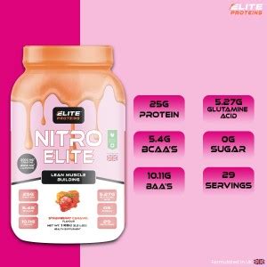 ELITE PROTEINS Elite NITRO ELITE 2KG STRAWBERRY CARAMEL Protein Shake ...