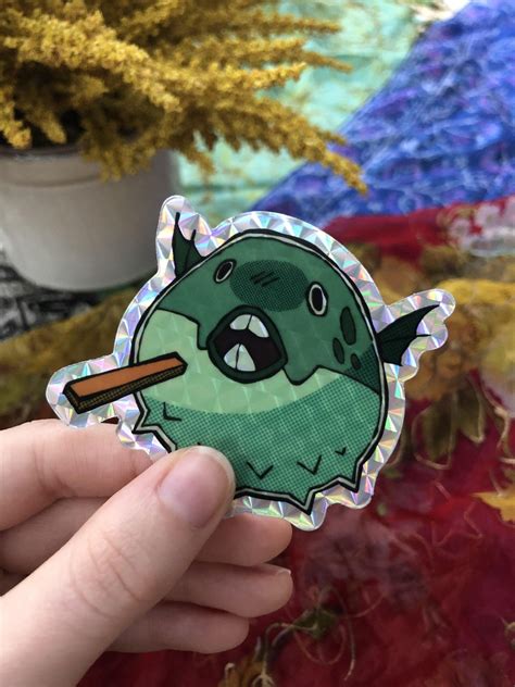 Pufferfish Eating Carrot | Sticker - Etsy