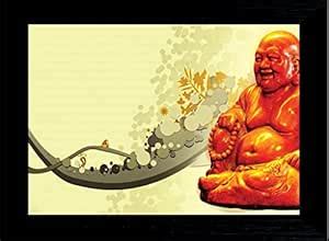 Buy MLH Handicraft Gift Set Laughing Buddha With UV Print Canvas ...