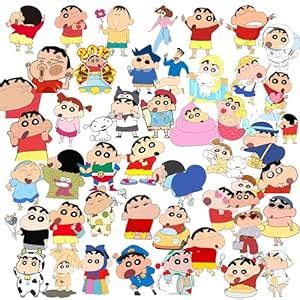 Onprint Shinchan Cartoon Character Vinyl Sticker Pack for Laptop Mobile ...