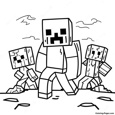 Minecraft Zombie Minecraft Halloween - Kolorowanka Minecraft Mutant Zombie minecraft zombie ...