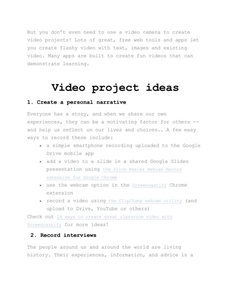 Image result for How to Use Video Projects